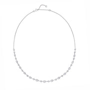 Vintage Petal Diamond Line Necklace