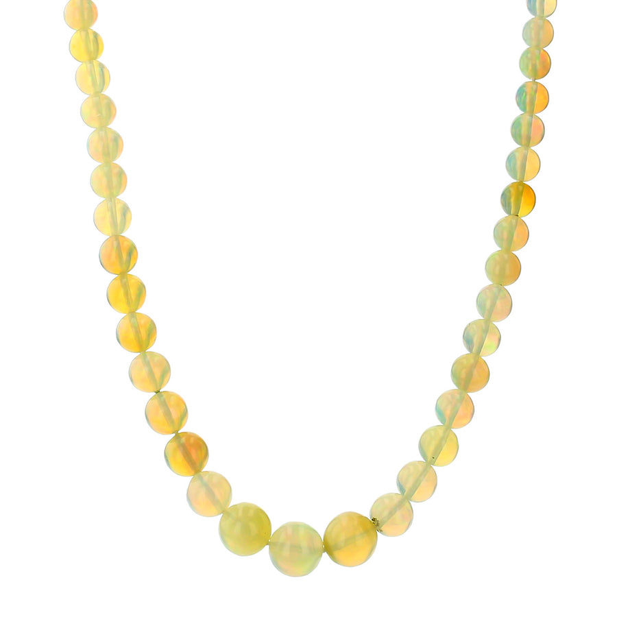 21-Inch Ethiopian Opal Graduated Beaded Necklace