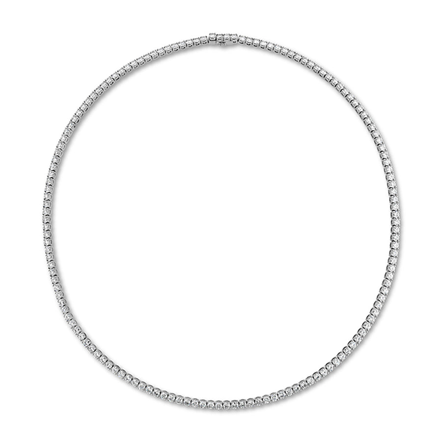 Straight 4-Prong Line Necklace