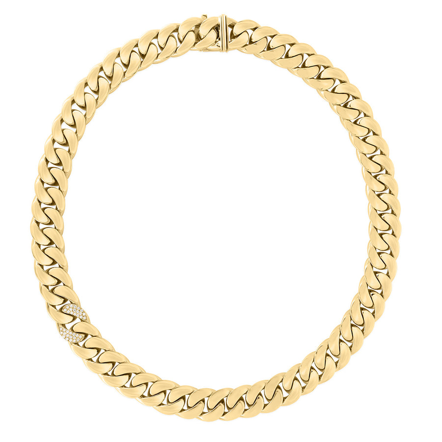 18K Gold Oro Classic Collar with Diamonds