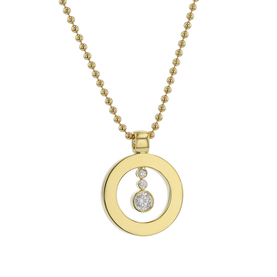 18K Yellow Gold Shiny Cento Baby O Pendant