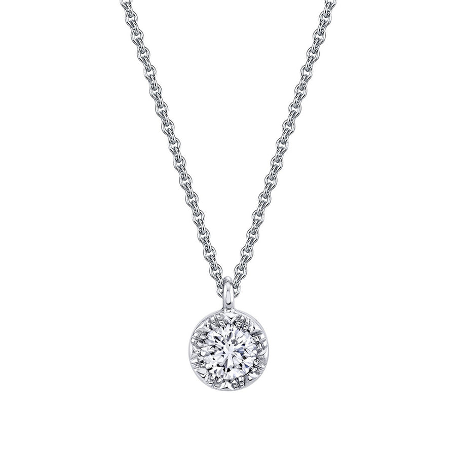 French-Cut Diamond Pendant Necklace