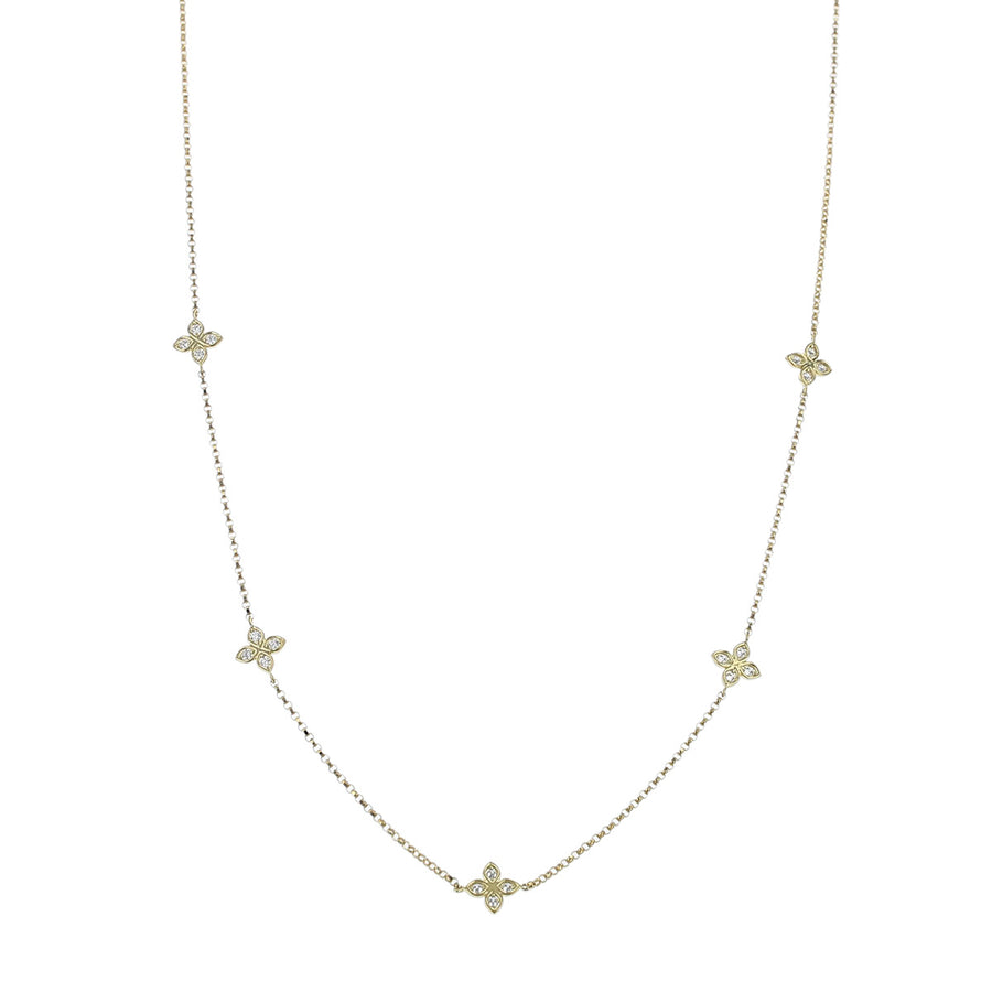 Love by the Yard Five Station Diamond Necklace