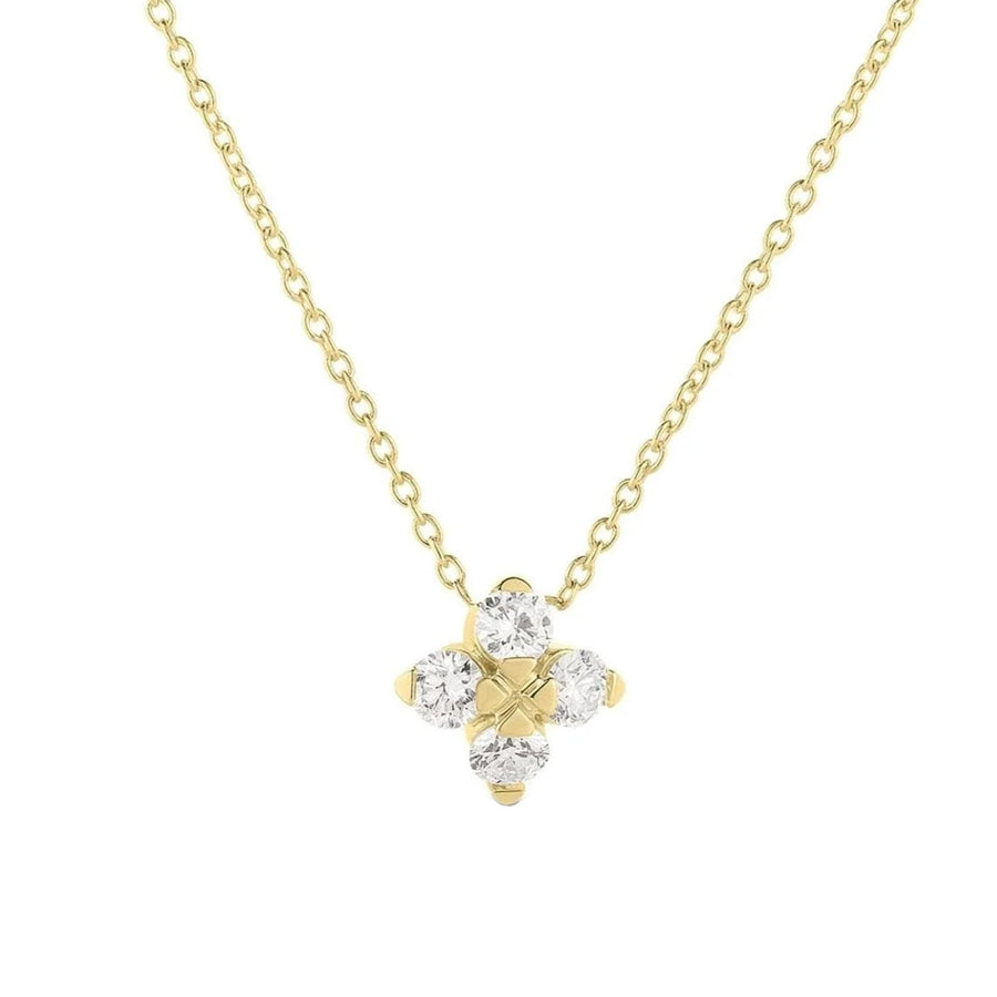 Love in Verona Small Diamond Flower Pendant