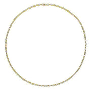 Bezel Set Round Diamond Choker Necklace