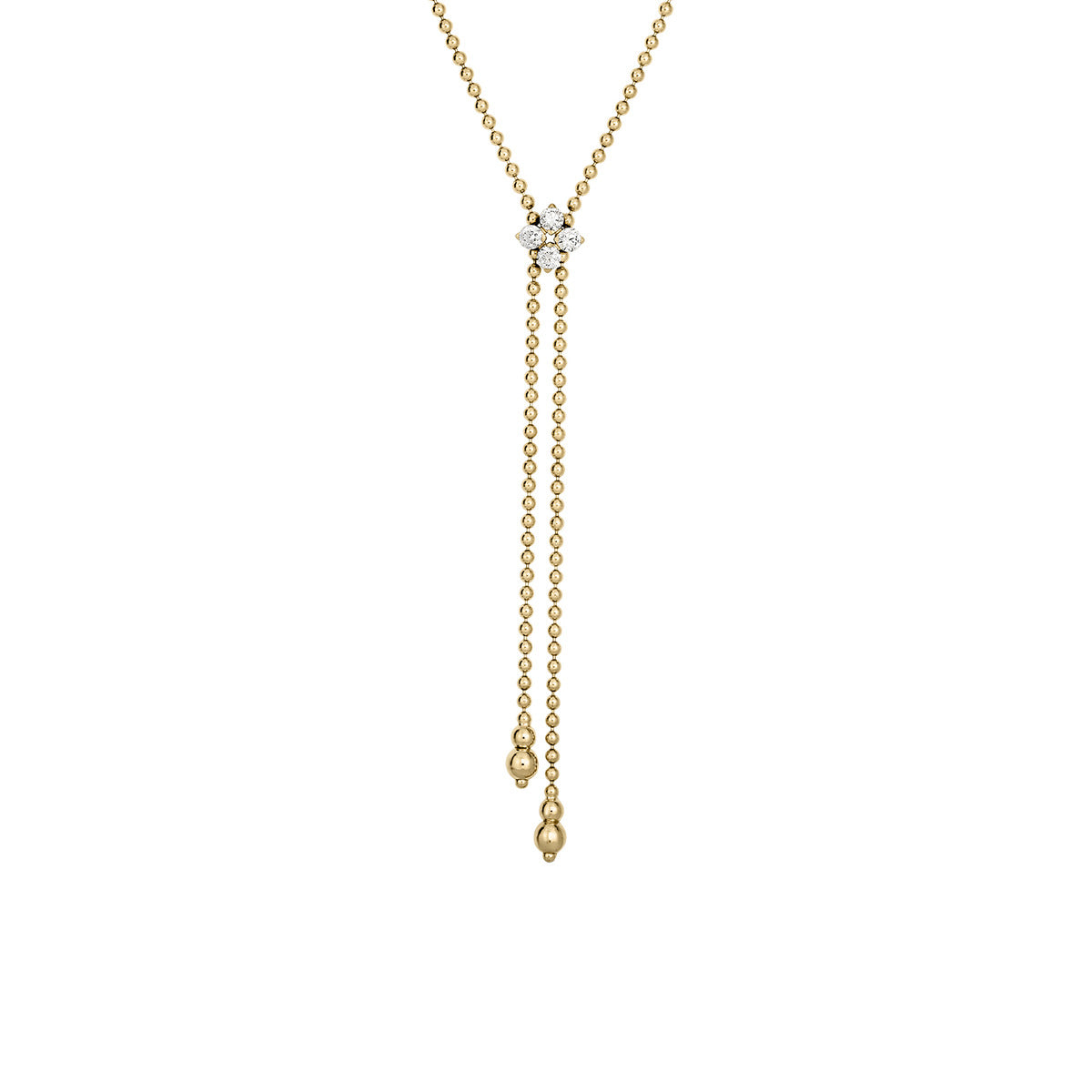 Bremer Jewelry 18K White/Yellow Gold Pear Shape Emerald and Diamond Lariat  Pendant (7.96ctw)