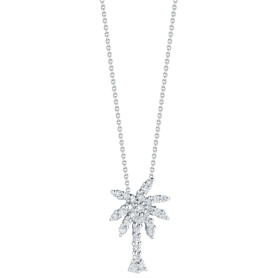 Small Palm Tree Pendant with Diamonds