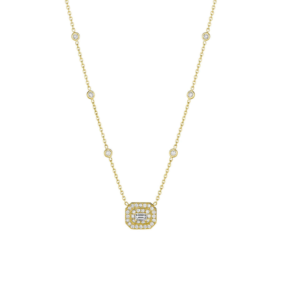 Mid Emerald-Cut Art Deco Necklace