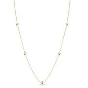 18K Gold Diamonds by the Inch 7 Station Necklace
