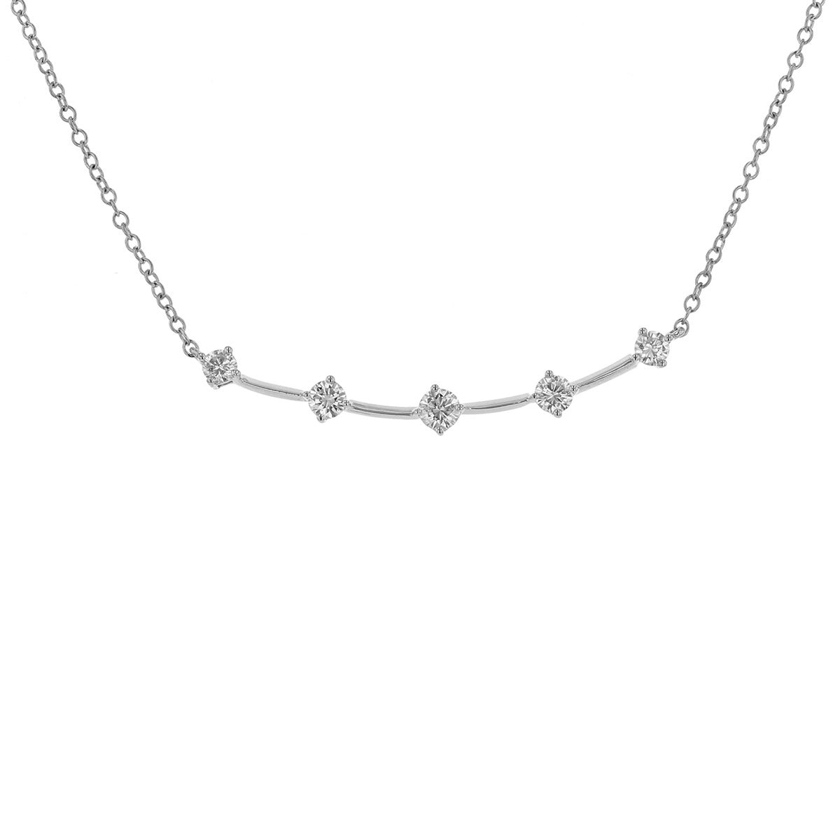 Bezel Setting 5 Stone Pendant Necklace Hpht Lab Grown Diamond For Gift -  AliExpress