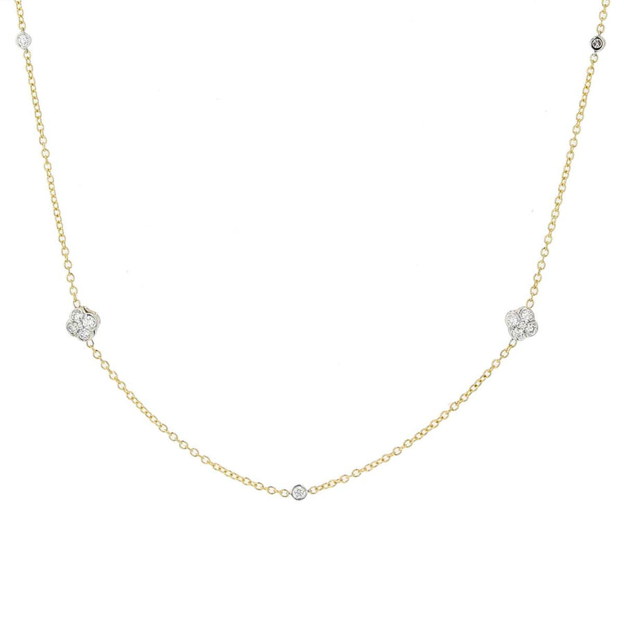 Two-tone 18K Gold Diamond Baby Pirates Necklace