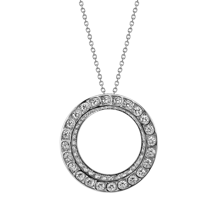 Scallop Artisan Pave Diamond Pendant