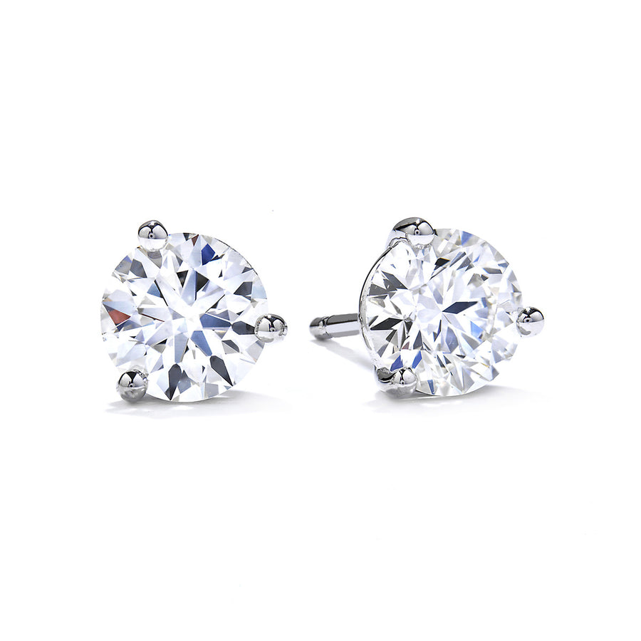 Three-Prong Stud Earrings