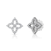 Princess Flower Medium Earring with Diamonds