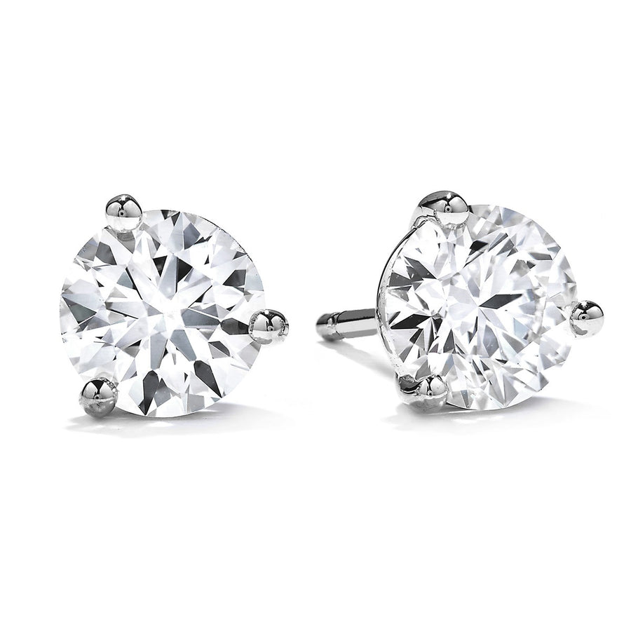 18K White Gold Signature Diamond Stud Earrings