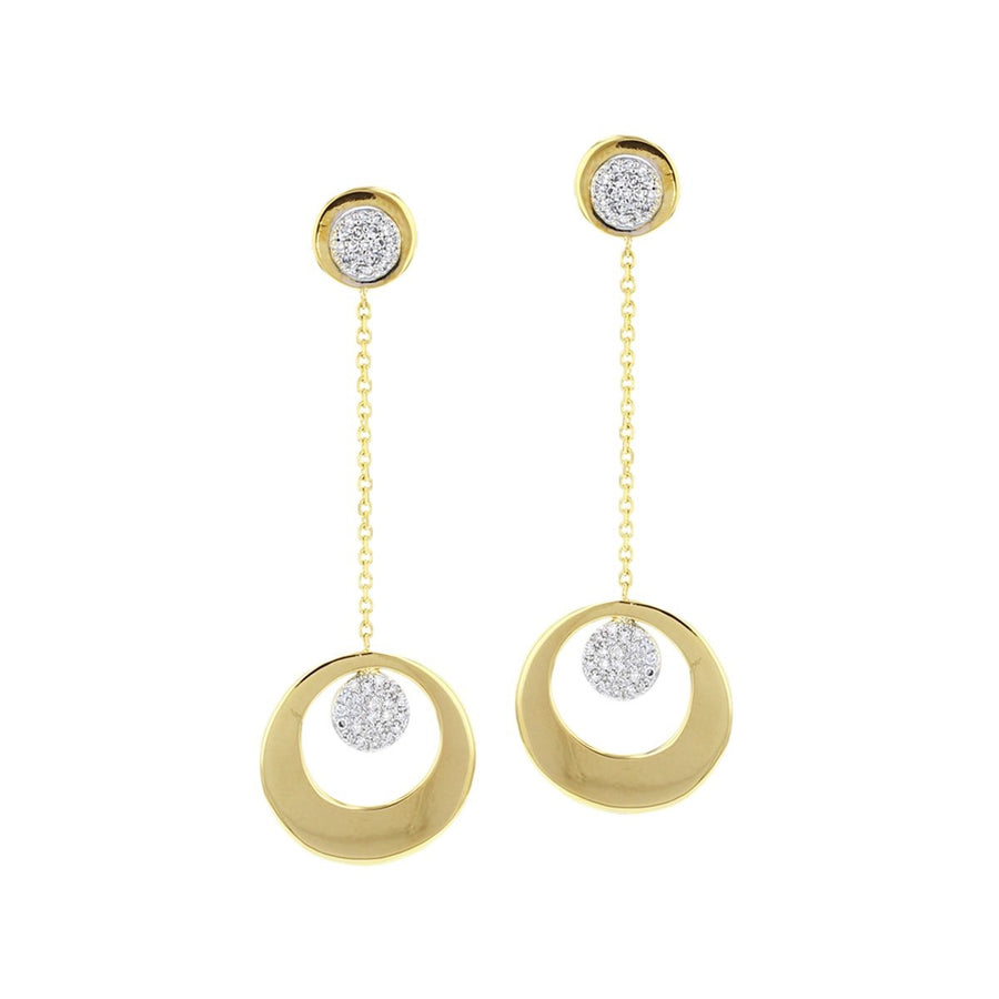 Inifinity Crescent Stud Top Dangling Earrings