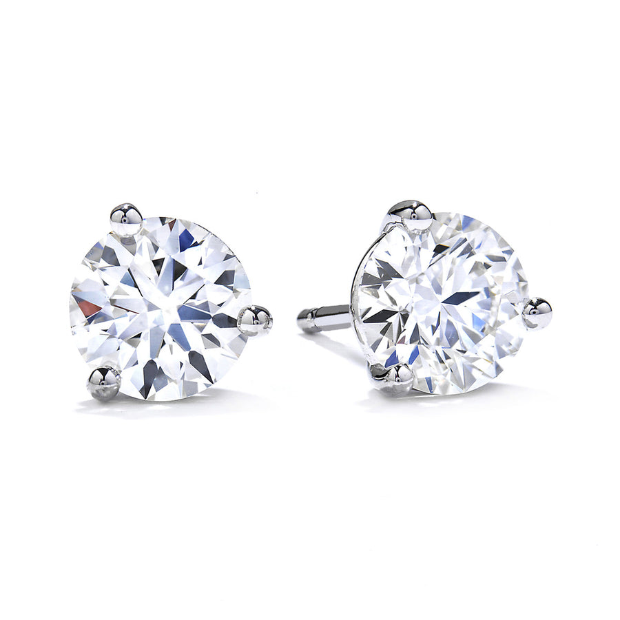 Three-Prong Stud Earrings