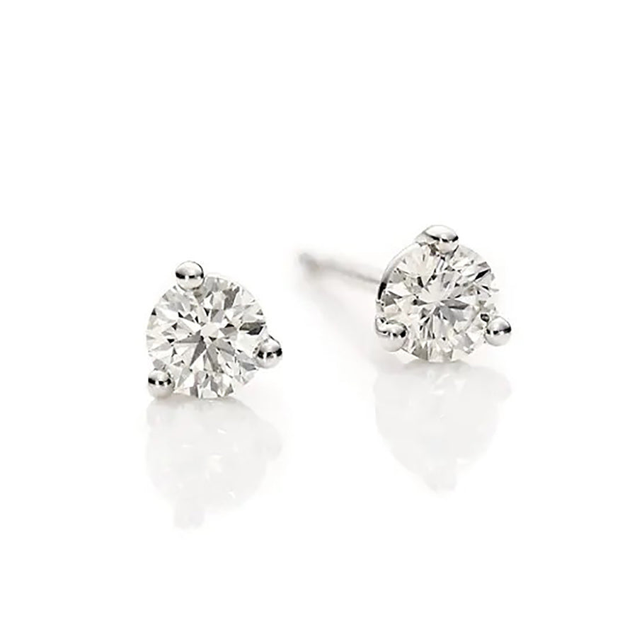 Round Brilliant Diamond Stud Earrings