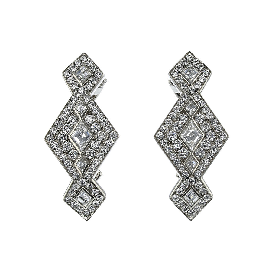 Queen of Diamonds Clutch Earrings