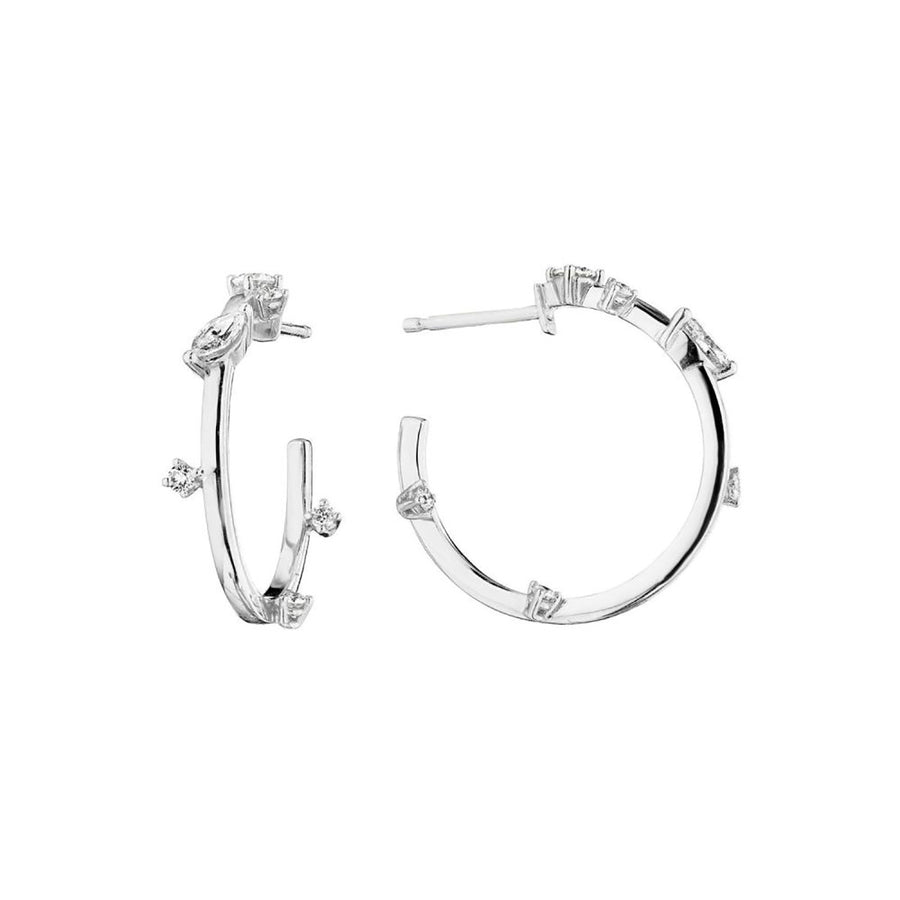 Petite Gold Constellation Hoop Earrings