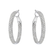 Moonlight Pave Hoop Earrings