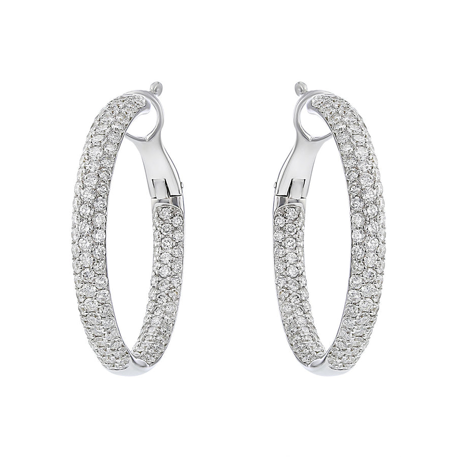 Moonlight Pave Hoop Earrings