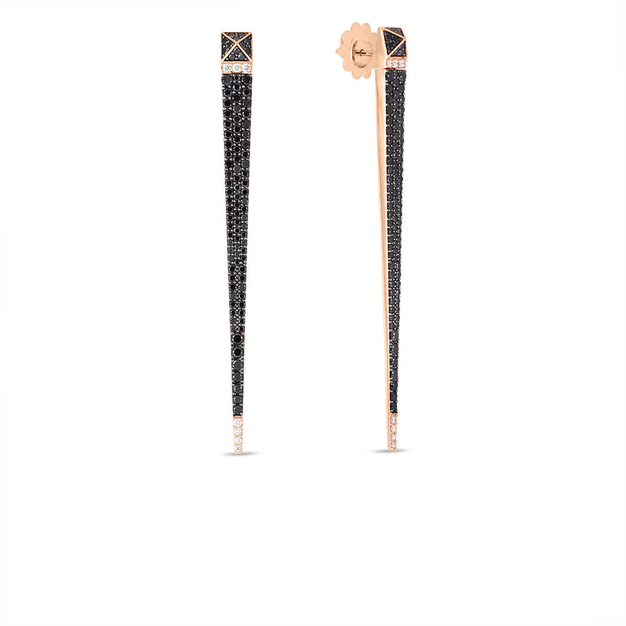 Sauvage Prive 18K Gold Black Diamond Earring