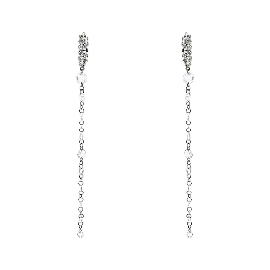 The Cien Rosecut Diamond Drop Earrings