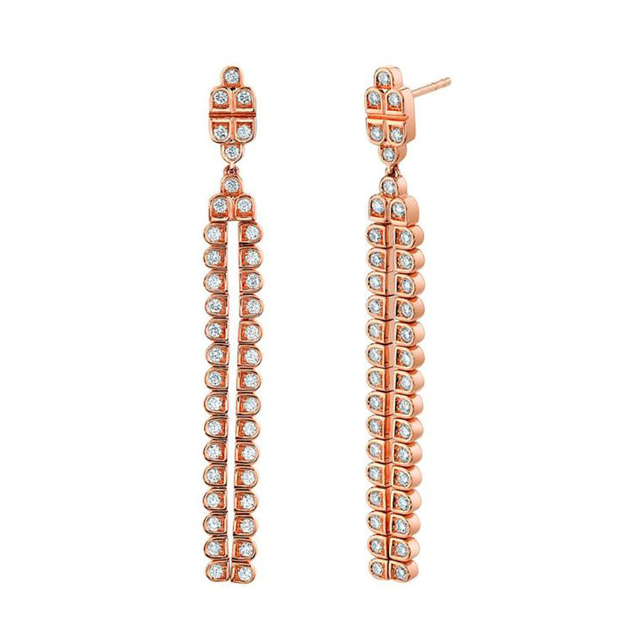 Scallop Silhouette Diamond Drop Earrings