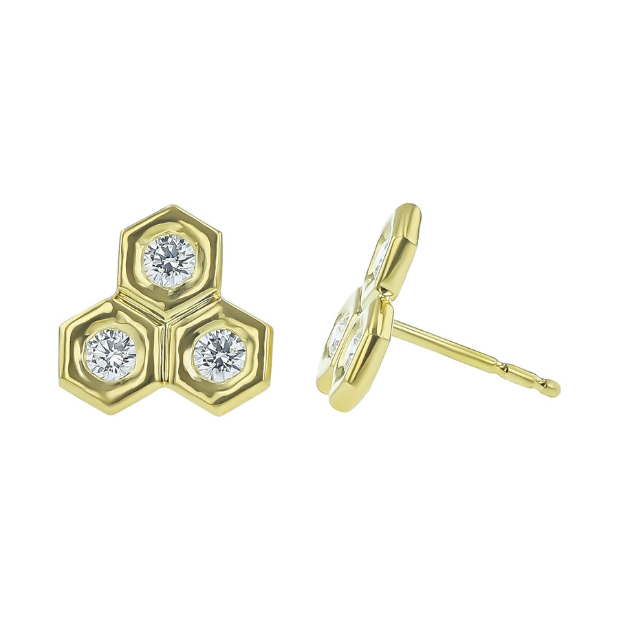 Honeycomb Stud Earrings