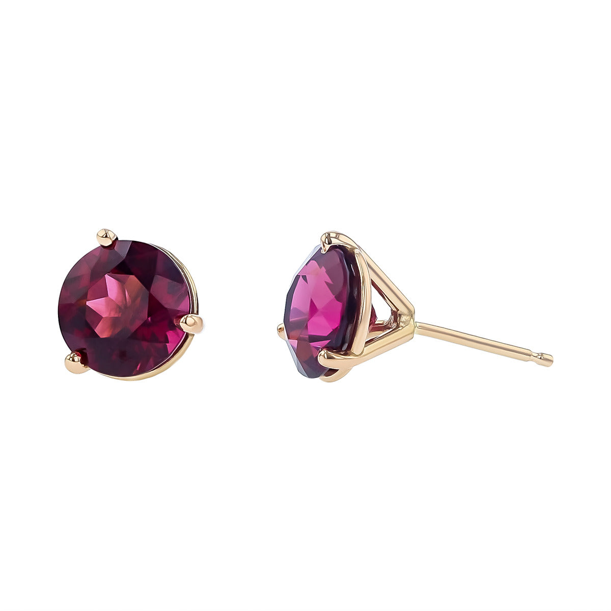 Rhodolite garnet hot sale stud earrings