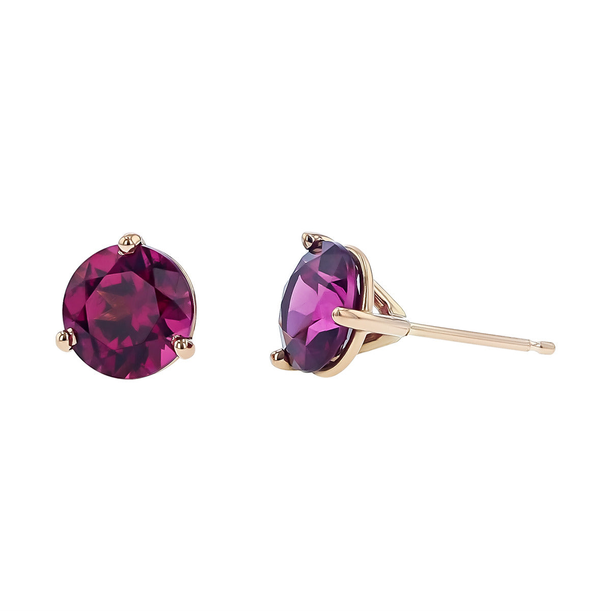 Rhodolite garnet clearance stud earrings