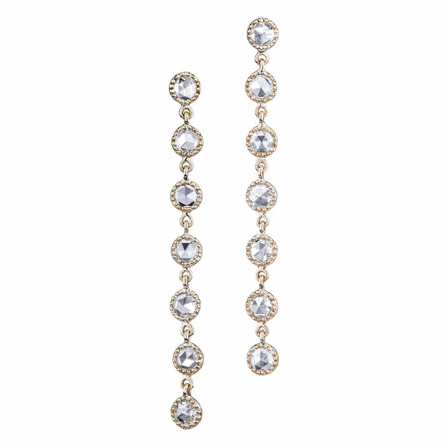 Grace Linear Rose Cut Diamond Earrings