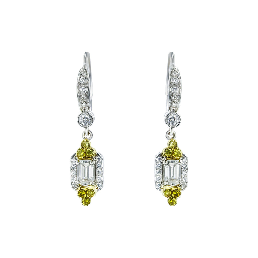 Precious Pastel Diamond Drop Earrings