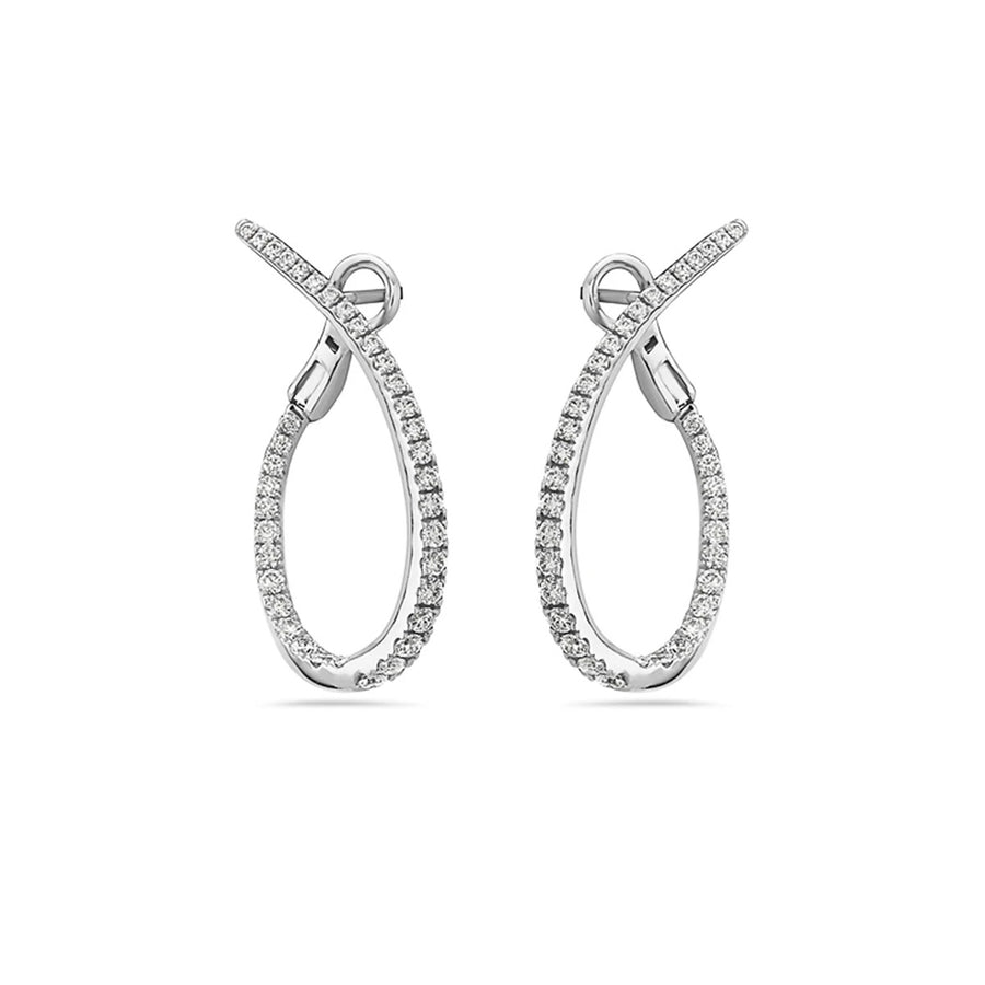 Diamond Twisted Hoop Earrings