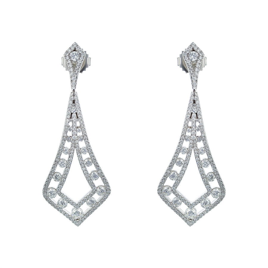 Precious Pastel Diamond Drop Earrings