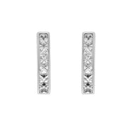 French Cut Diamond Hoop Earrings