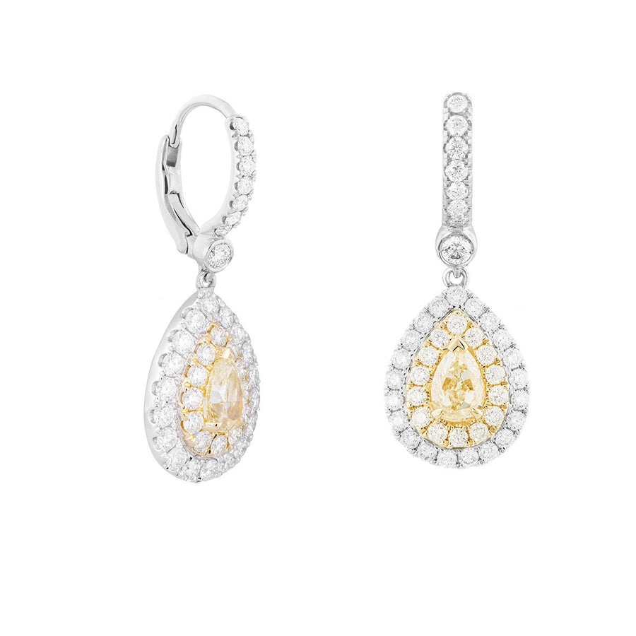 Earrings with Fancy Diamonds