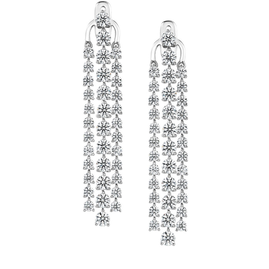 Cascade Stiletto 3-Row Earrings