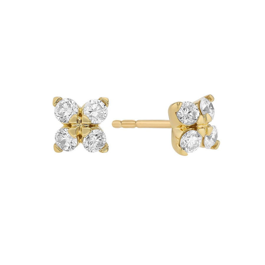 Love in Verona Flower Small Stud Earrings in Yellow Gold