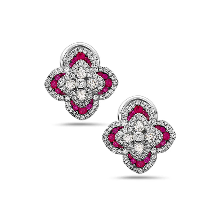 Precious Quatrefoil Stud Earrings