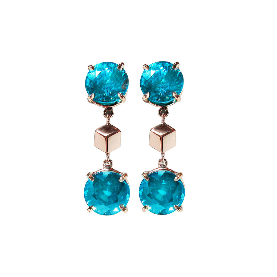 Blue Zircon Brillante Drop Earrings