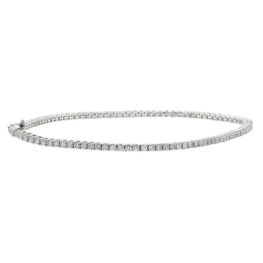 Classic Four-Prong Diamond Line Bracelet