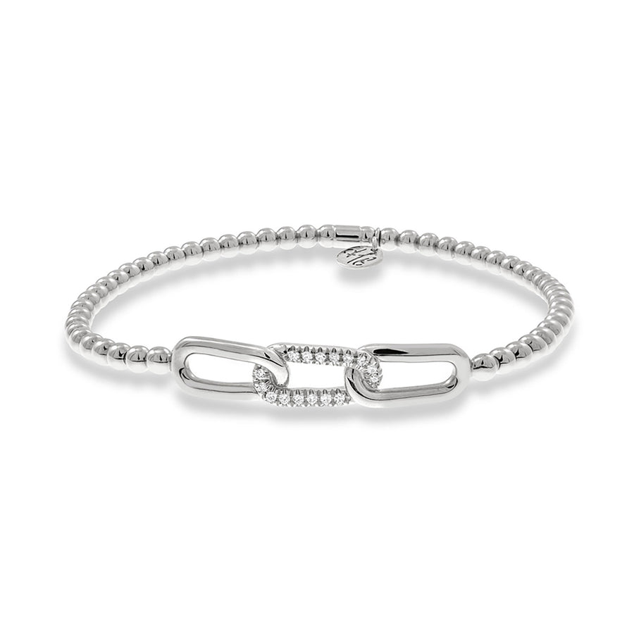 Paperclip Diamond Link Tresore Stretch Bracelet