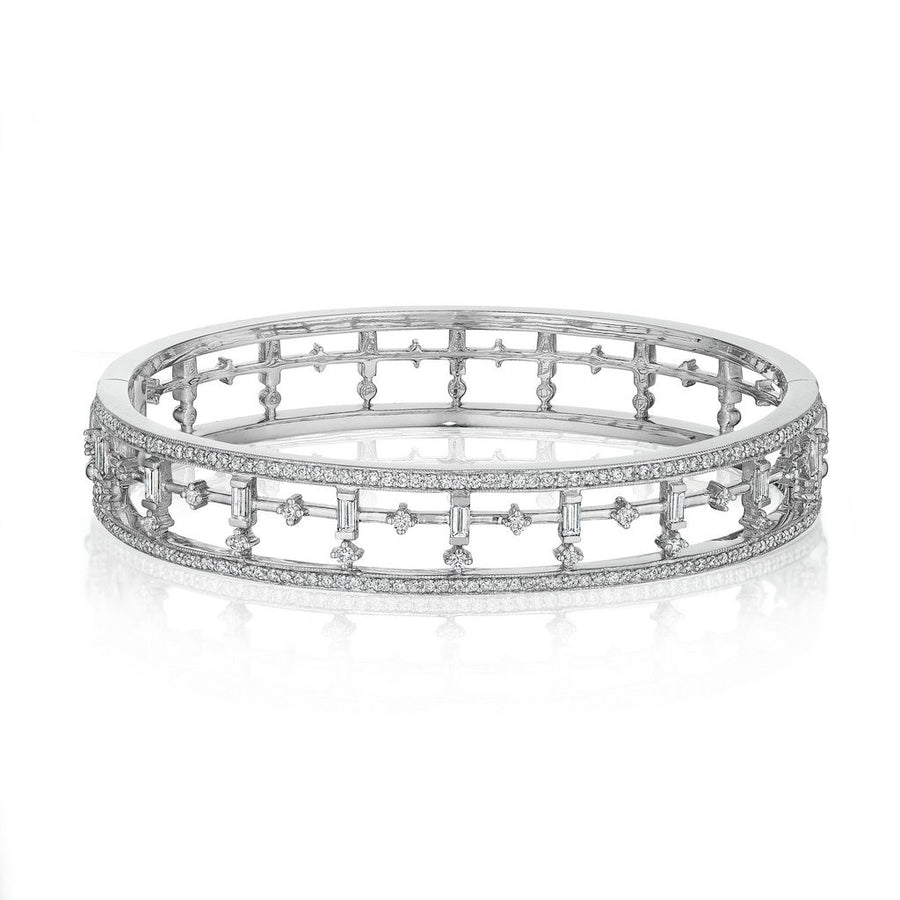 Wide Open Baguette Bangle