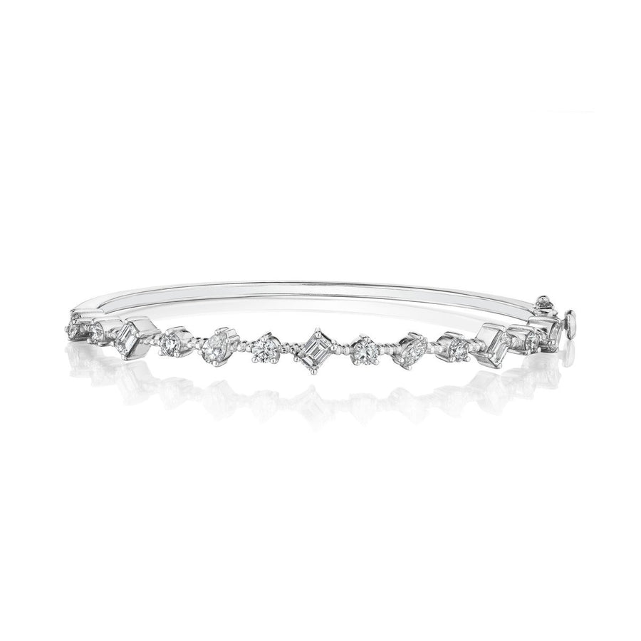 Mixed Shape Diamond Bangle