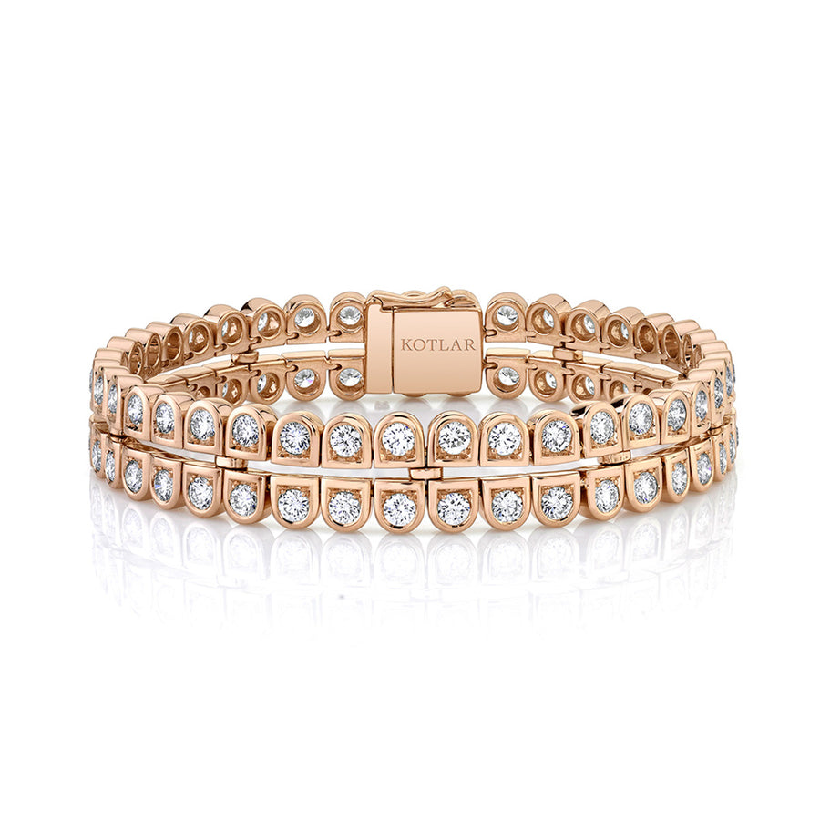 Scallop Silhouette Double Row Bracelet