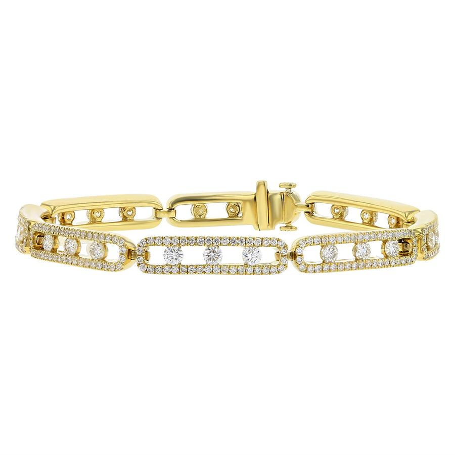 Diamond 8 Link Floating Bracelet