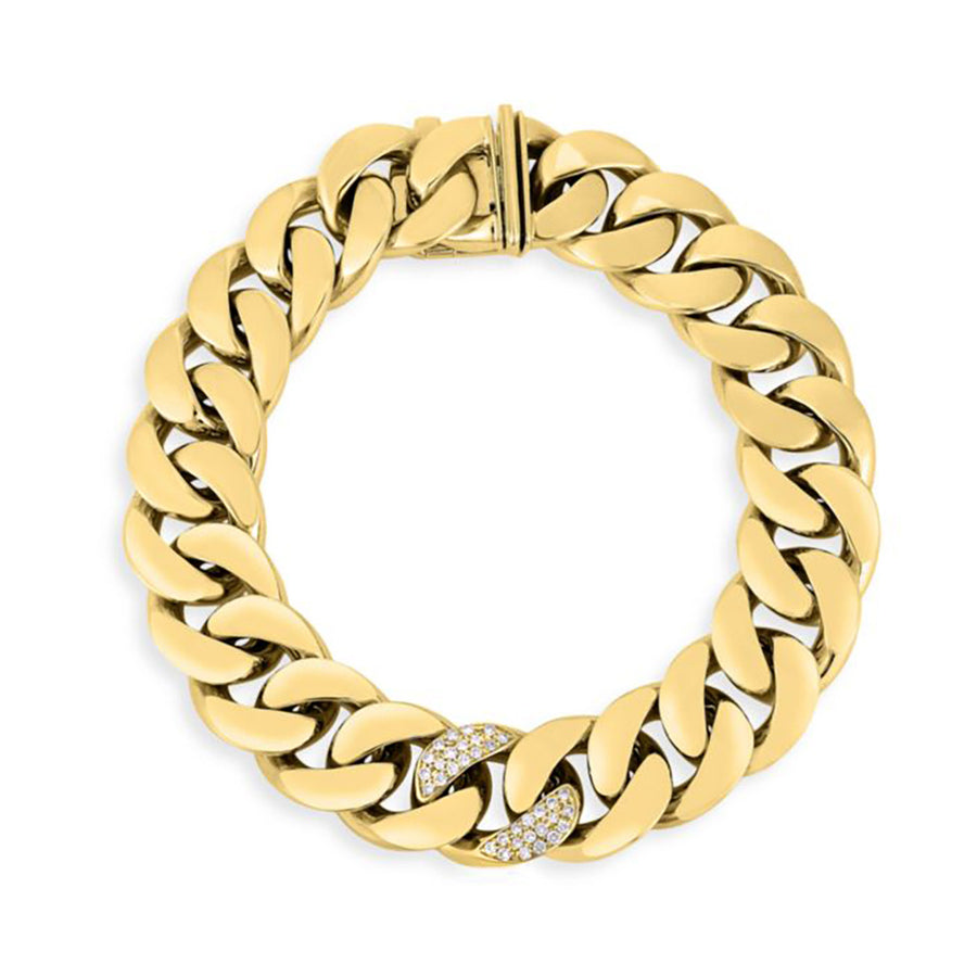 18K Gold Oro Classic Bracelet with Diamonds