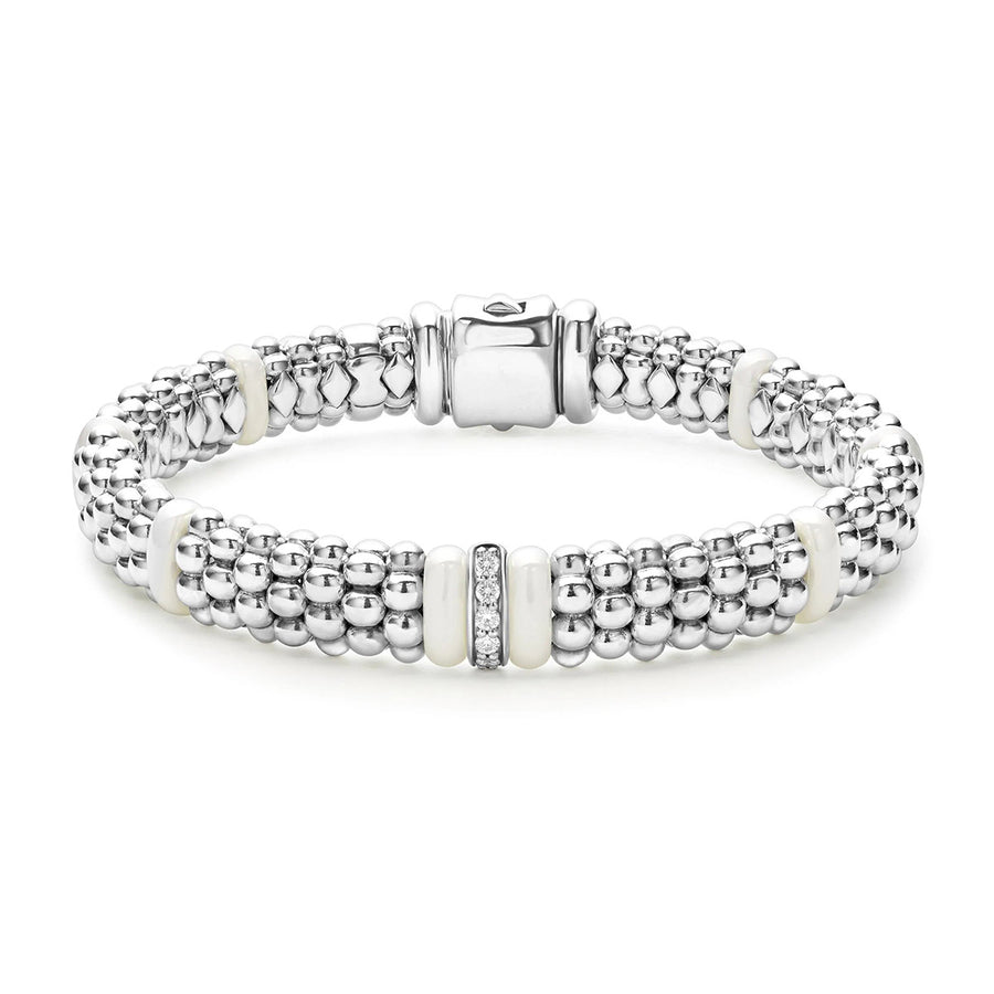 Single Station Diamond Caviar Bracelet